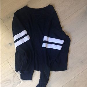 navy hollister waffle long sleeve